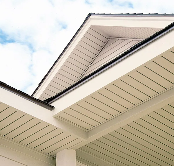 Low angle cream beaded soffit gable fascia trim, Lake Mary